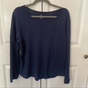 Dress Barn Long Sleeve Top in Navy